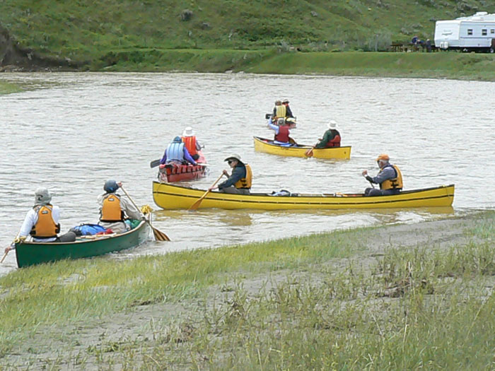 Conoeing Down the Milk River